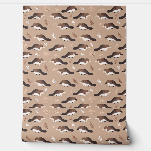 Papel Pintado Patrón de Platypus lúdico (Desenrollar)