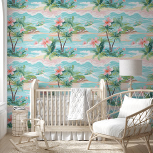 Papel Pintado Patrón de playa tropical nº 2