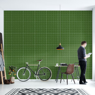 Papel Pintado Patrón De Punto Verde Y Blanco