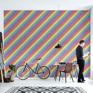 Papel Pintado Patrón de puntos arco iris