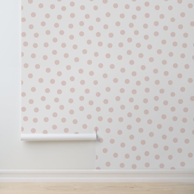 Papel Pintado Patrón de puntos rosados modernos y singulares (Solicitud)