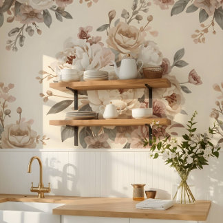 Papel Pintado Patrón de ramo floral vintage romántico