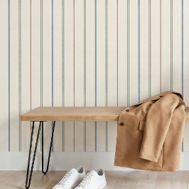 Papel Pintado Patrón de raya vertical delgada boho neutro terros