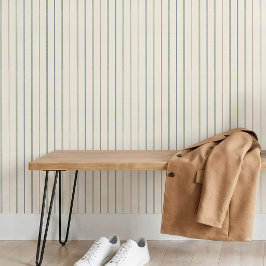 Papel Pintado Patrón de raya vertical delgada boho neutro terros