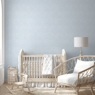 Papel Pintado Patrón de rayas azul pastel acuarela minimalista