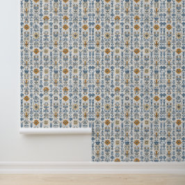 Papel Pintado Patrón de rayas de girasol ruso