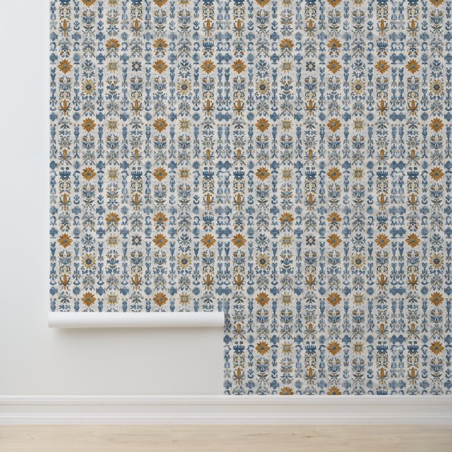 Papel Pintado Patrón de rayas de girasol ruso (Solicitud)