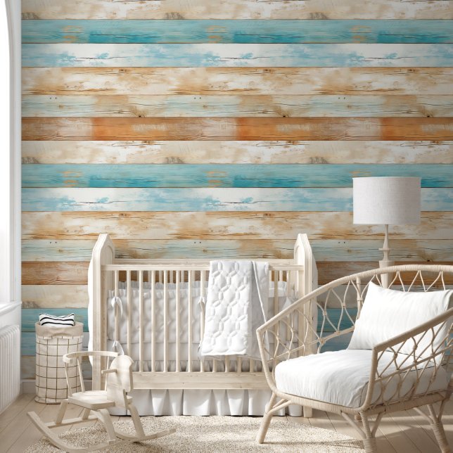 Papel Pintado Patrón de repetición de la madera meteorológica (Niños)