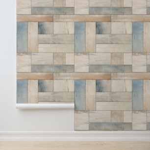 Papel Pintado Patrón de repetición de madera de playa rusa