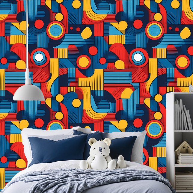 Papel Pintado Patrón de resumen geométrico de Bauhaus #4 ID1068 (Subido por el creador)