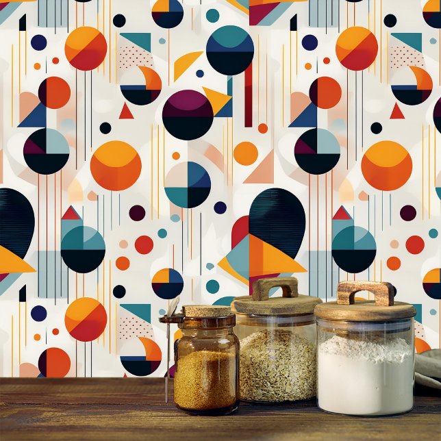 Papel Pintado Patrón de resumen geométrico de Bauhaus#5 ID1068 (Subido por el creador)