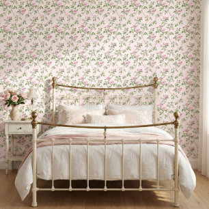 Papel Pintado Patrón de Rosa romántico floral rosa vintage