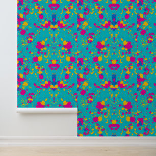 Papel Pintado Patrón de salpicadura de pintura abstracta colorid
