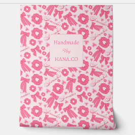 Papel Pintado Patrón de Scrunchies Rosas Femeninos Accesorio de