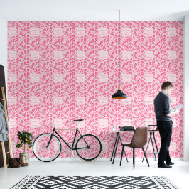 Papel Pintado Patrón de Scrunchies Rosas Femeninos Accesorio de