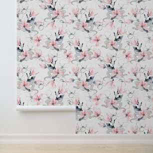 Papel Pintado Patrón de serpientes y flores