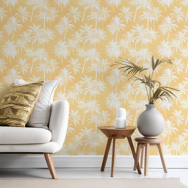 Papel Pintado Patrón de silueta de árbol de palmas hawaiano ID10 (Subido por el creador)