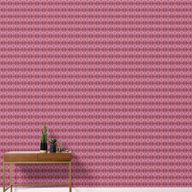 Papel Pintado Patrón de tamaño S geométrico suave rosa y morado (Pasillo)