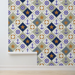 Papel Pintado Patrón de temas del mar 2