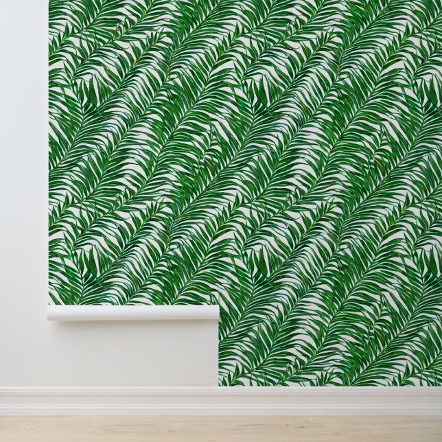 Papel Pintado Patrón de tendrils de hoja selva tropical (Solicitud)