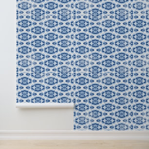 Papel Pintado Patrón de tinte azul turquesa