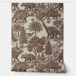 Papel Pintado Patrón de toile de dinosaurio vintage