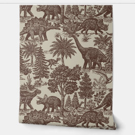 Papel Pintado Patrón de toile de dinosaurio vintage