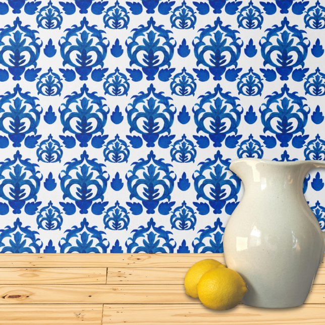 Papel Pintado Patrón de Toile Francés Azul (Subido por el creador)
