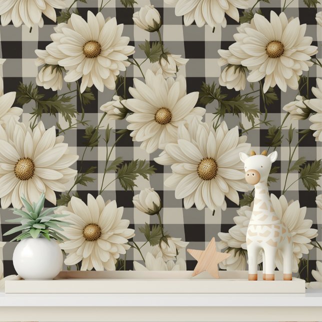 Papel Pintado Patrón de trenzado blanco grisáceo de las flores d (Subido por el creador)
