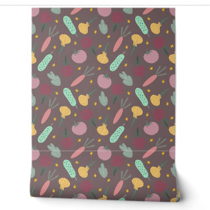 Papel Pintado patrón de vegetal colorido