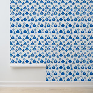 Papel Pintado Patrón de velero personalizado