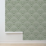 Papel Pintado Patrón de ventilador Art Deco Verde sabio<br><div class="desc">Un elegante modelo de ventilador de Art Deco de color verde salvia, peel y palo tratamiento de pared de papel pintado, para modernizar su baño, cocina o cualquier habitación. Perfecto cuando vives en un apartamento de alquiler que necesita tu estilo personal y toques de diseño para hacer las cosas pop....</div>