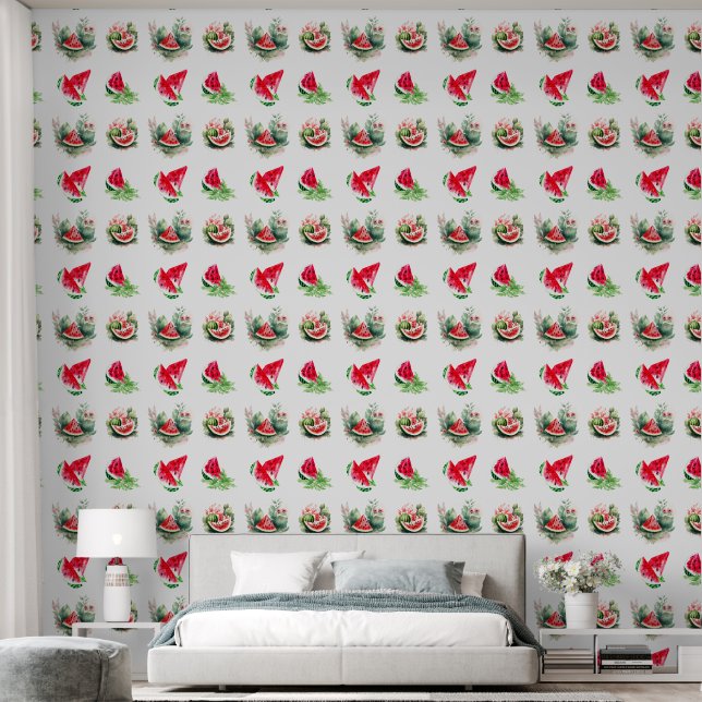 Papel Pintado Patrón de Verano de Sandía (Dormitorio)