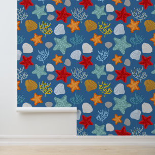 Papel Pintado Patrón de vida subacuático