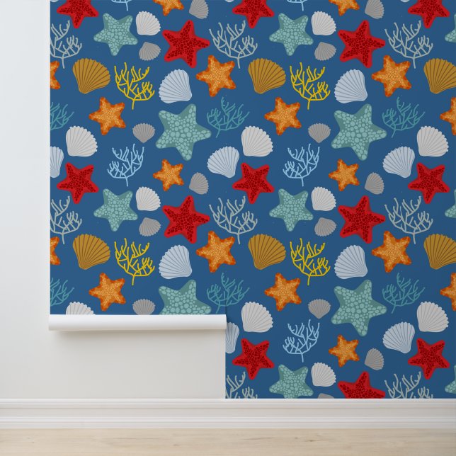 Papel Pintado Patrón de vida subacuático (Solicitud)