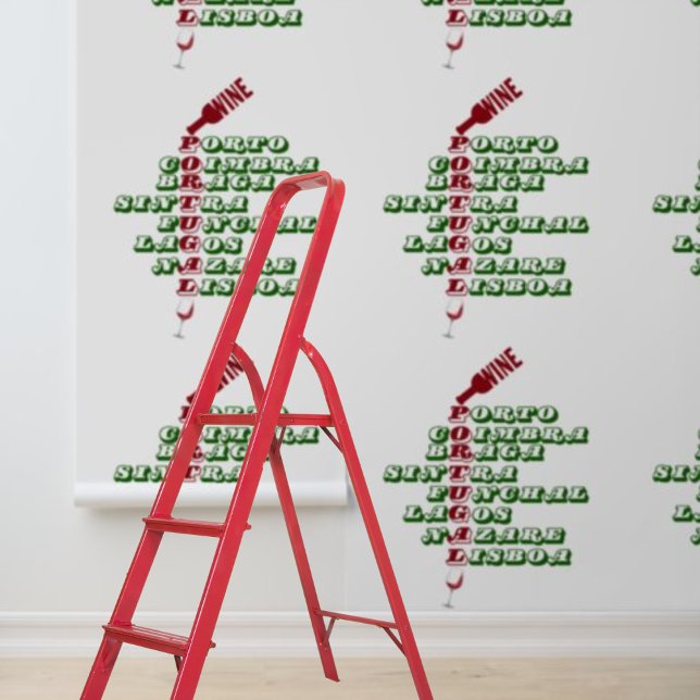 Papel Pintado Patrón de vino Oporto de Peel y Stick Portugal (Peel and Stick Portugal Lisbon Porto wine pattern Wallpaper)