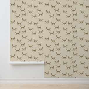 Papel Pintado Patrón de zorro beige