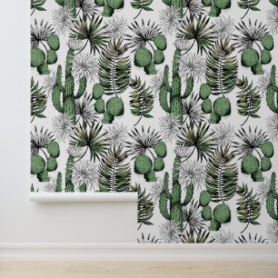 Papel Pintado Patrón del desierto de Cactus