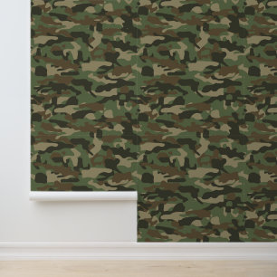 Papel Pintado Patrón del Ejército Camo Verde