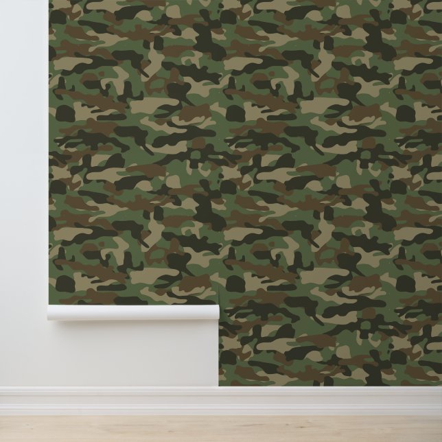 Papel Pintado Patrón del Ejército Camo Verde (Solicitud)