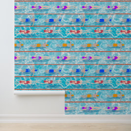 Papel Pintado Patrón del equipo de natación de los Laps