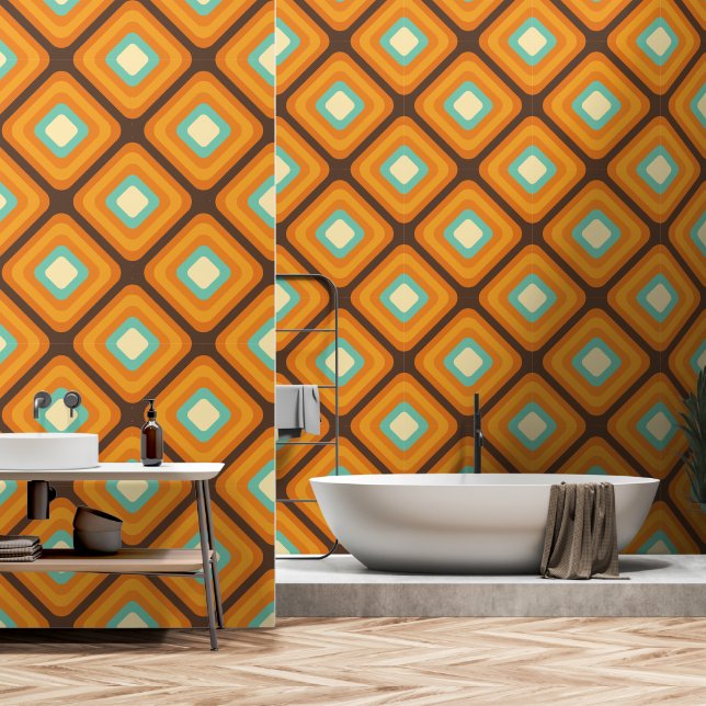 Papel Pintado Patrón del método de los setenta (Baño)