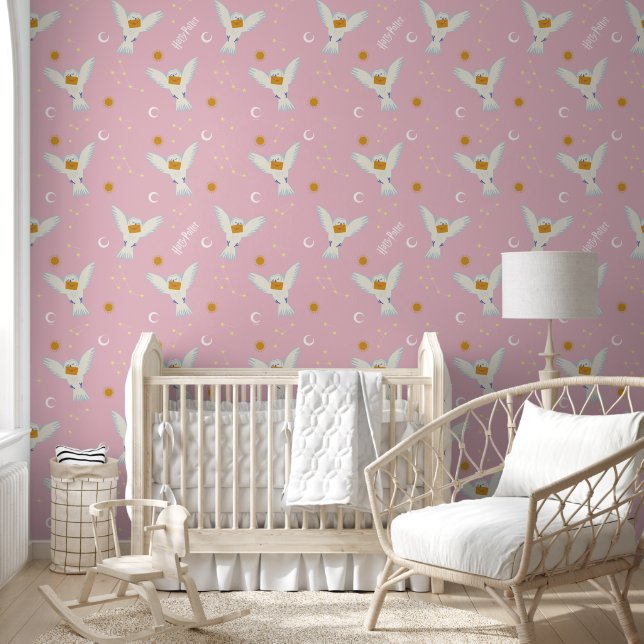 Papel Pintado Patrón del Solsticio Hedwig Pink (Niños)