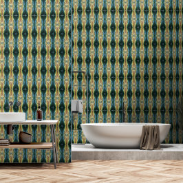 Papel Pintado Patrón elegante de arte de hojas de otoño, marrón