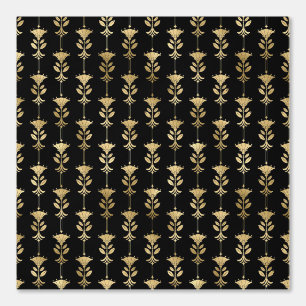 Papel Pintado Patrón elegante de arte de oro negro