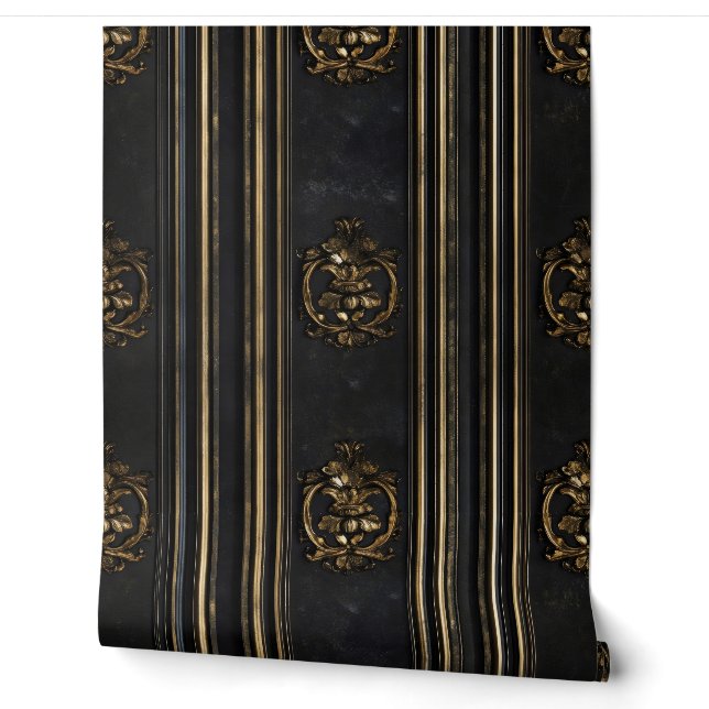 Papel Pintado Patrón elegante de oro antiguo (Desenrollar)