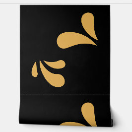 Papel Pintado Patrón elegante dorado negro moderno