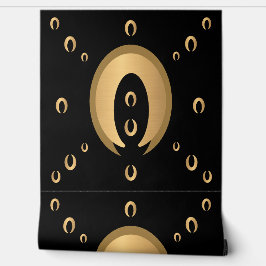 Papel Pintado Patrón elegante dorado negro moderno