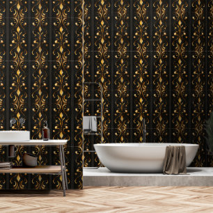 Papel Pintado Patrón Elegante Oscuro