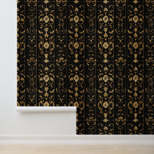Papel Pintado Patrón elegante oscuro clásico